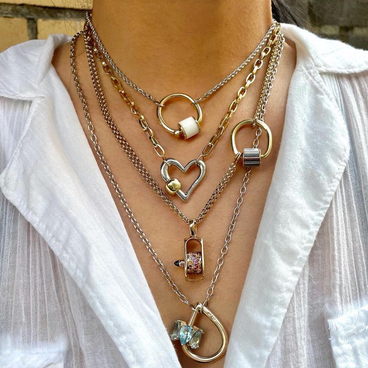 Gold Pulley Chain Necklace